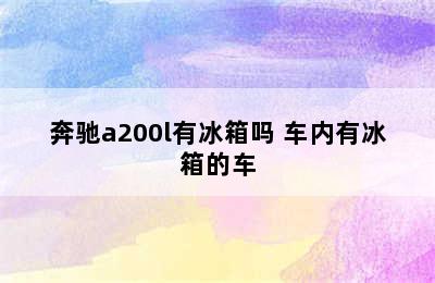 奔驰a200l有冰箱吗 车内有冰箱的车